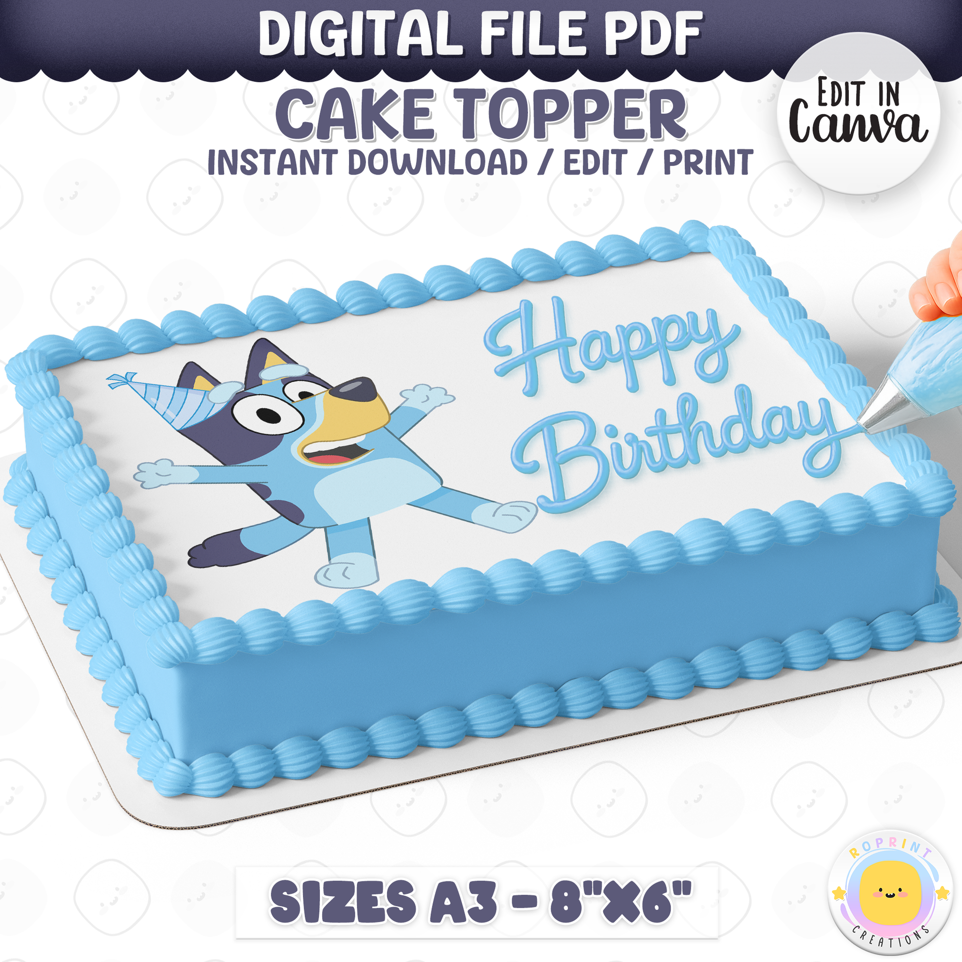 Celebrate your little one’s special day with this Bluey birthday cake topper! Perfect for kids’ parties—download, print, and decorate for a fun and colorful celebration. 🎉💙