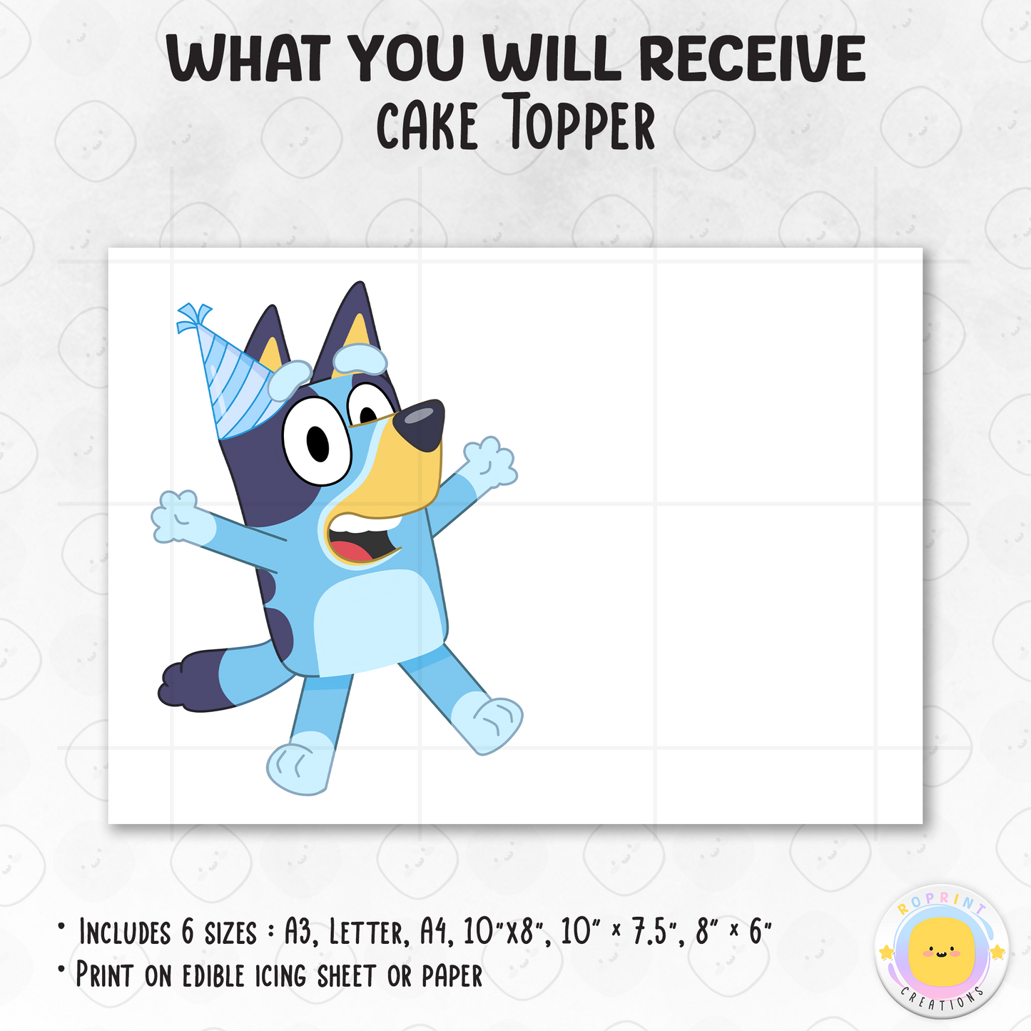 Celebrate your little one’s special day with this Bluey birthday cake topper! Perfect for kids’ parties—download, print, and decorate for a fun and colorful celebration. 🎉💙