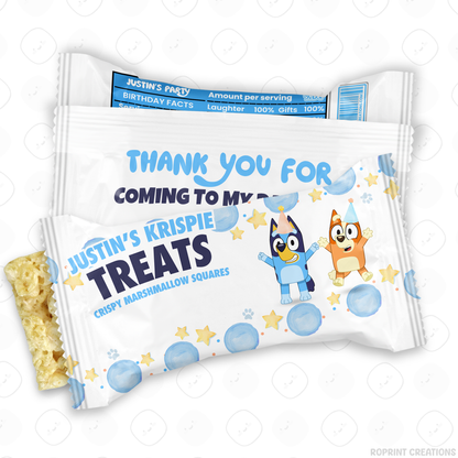 Bluey TWO-EY 2nd birthday party favors, editable Bluey second birthday printable favor template