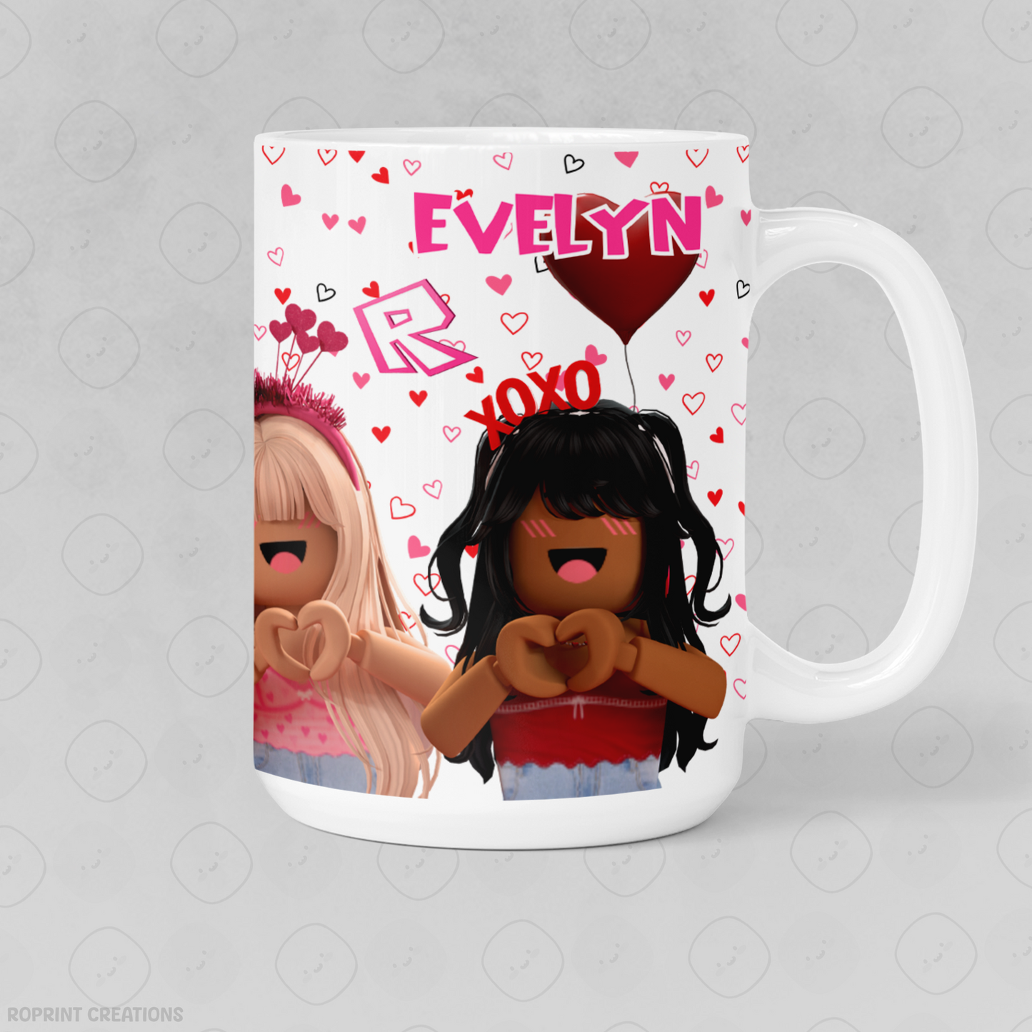 Custom Name Roblox Girls Mug - Personalized Roblox Girls Heart Coffee Mug, Roblox Mug Gift For Kids
Make her smile with a Personalized Roblox Girl Mug! Featuring a cute heart design, this custom coffee mug is perfect for kids and Roblox fans. Add any name for a fun and unique gift she’ll love!