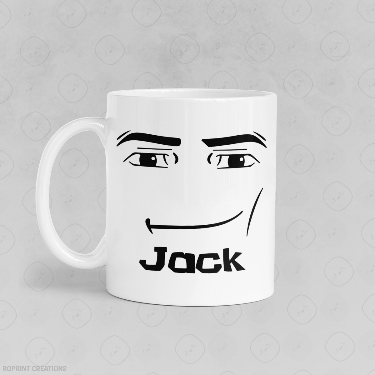 Enjoy your favorite drinks with this Personalized Roblox Man Face Mug! Featuring the classic man face and your custom name, it’s the perfect gift for any Roblox fan.