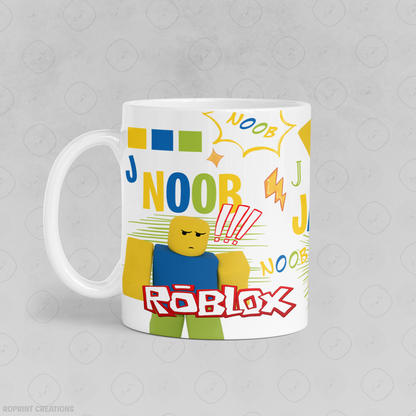 Start every day with a smile with our Personalized Roblox Noob Name Mug! Featuring the classic noob design Roblox fans love, this custom coffee mug makes the perfect gift for gamers of all ages. Add your child’s name for a fun and unique touch they’ll be excited to use!
