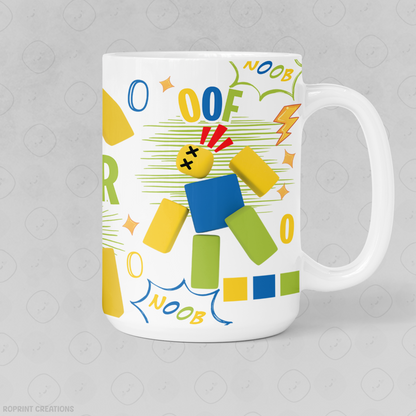 Start every day with a smile with our Personalized Roblox Noob Name Mug! Featuring the classic noob design Roblox fans love, this custom coffee mug makes the perfect gift for gamers of all ages. Add your child’s name for a fun and unique touch they’ll be excited to use!