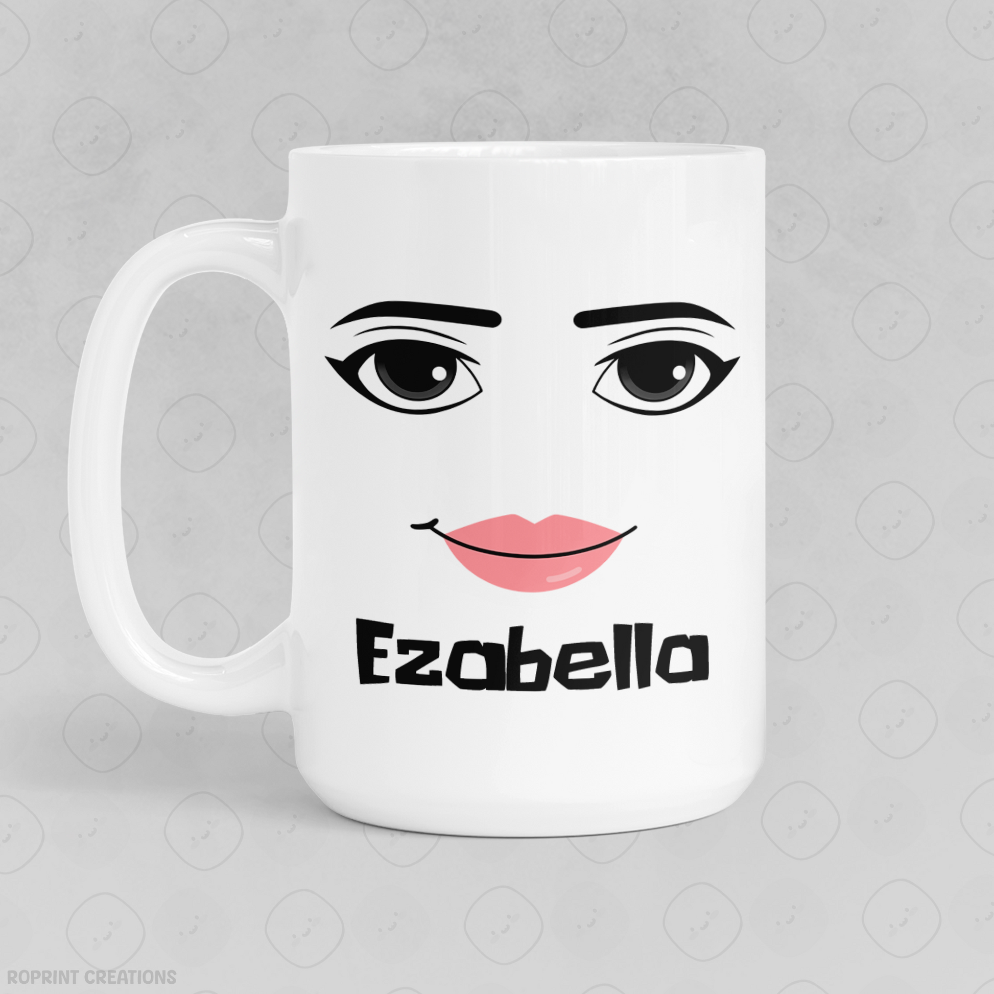 Sip in style with this Personalized Roblox Woman Face Mug! Featuring the iconic woman face design, it's a fun and unique gift for any Roblox fan—perfect for daily use or display.