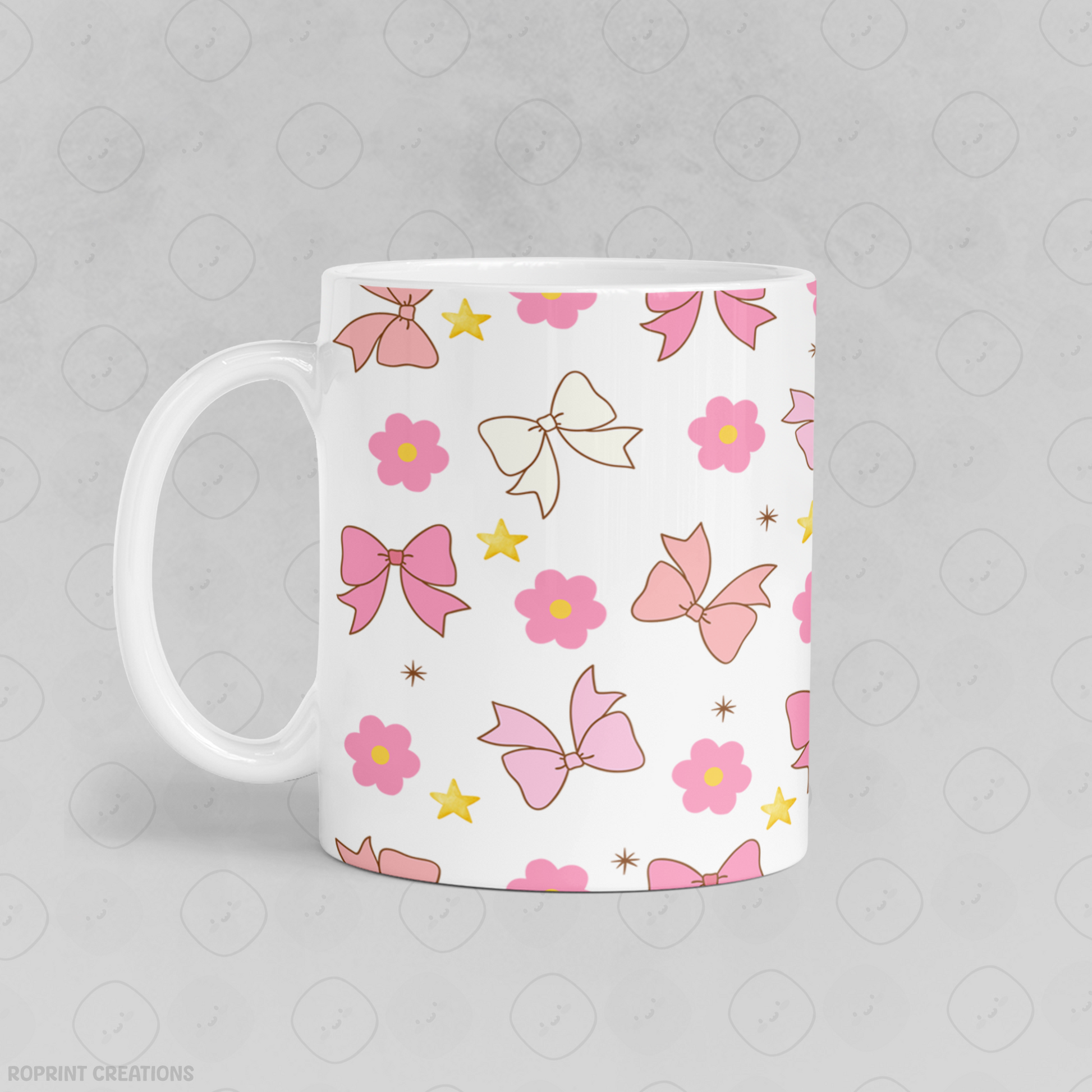 Make every sip feel magical with our Whimsical Coquette Mug! Featuring sweet pink bows, charming flowers, and twinkling yellow stars, this cute coffee mug brings a dreamy, girly touch to any morning routine. Perfect as a gift for kids, tweens, or anyone who loves the coquette aesthetic!