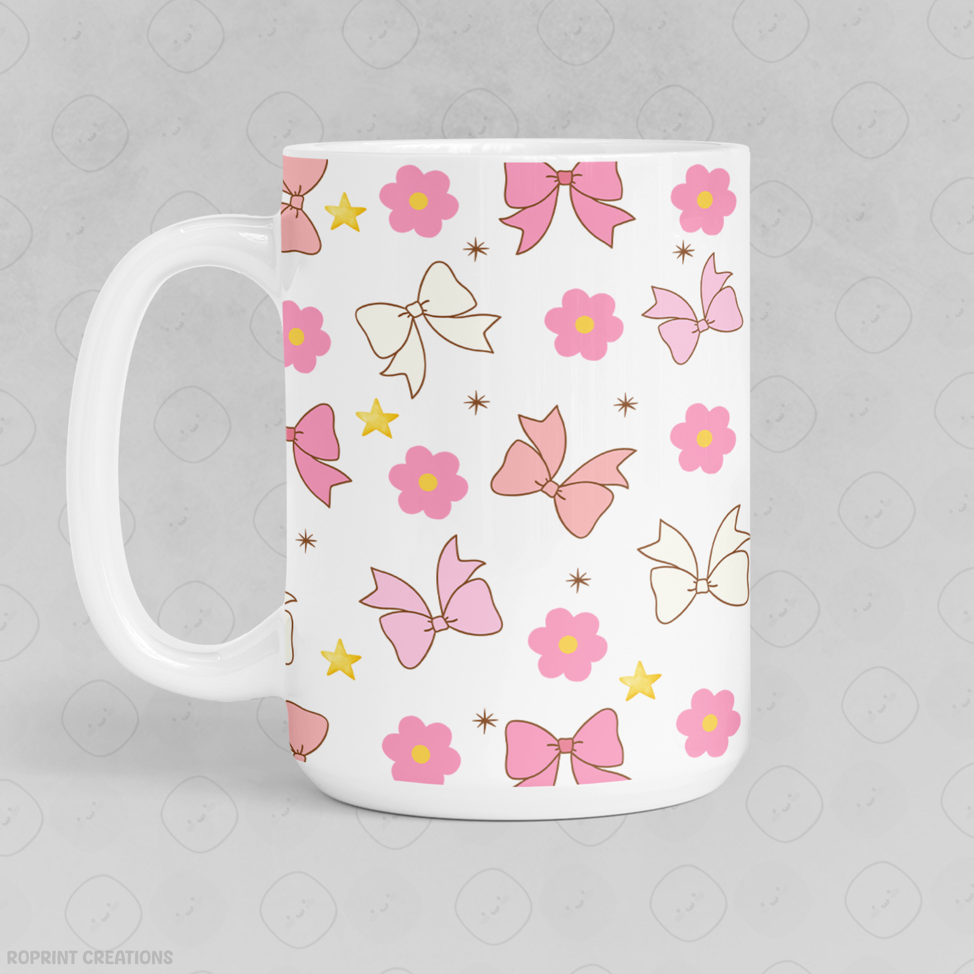 Make every sip feel magical with our Whimsical Coquette Mug! Featuring sweet pink bows, charming flowers, and twinkling yellow stars, this cute coffee mug brings a dreamy, girly touch to any morning routine. Perfect as a gift for kids, tweens, or anyone who loves the coquette aesthetic!
