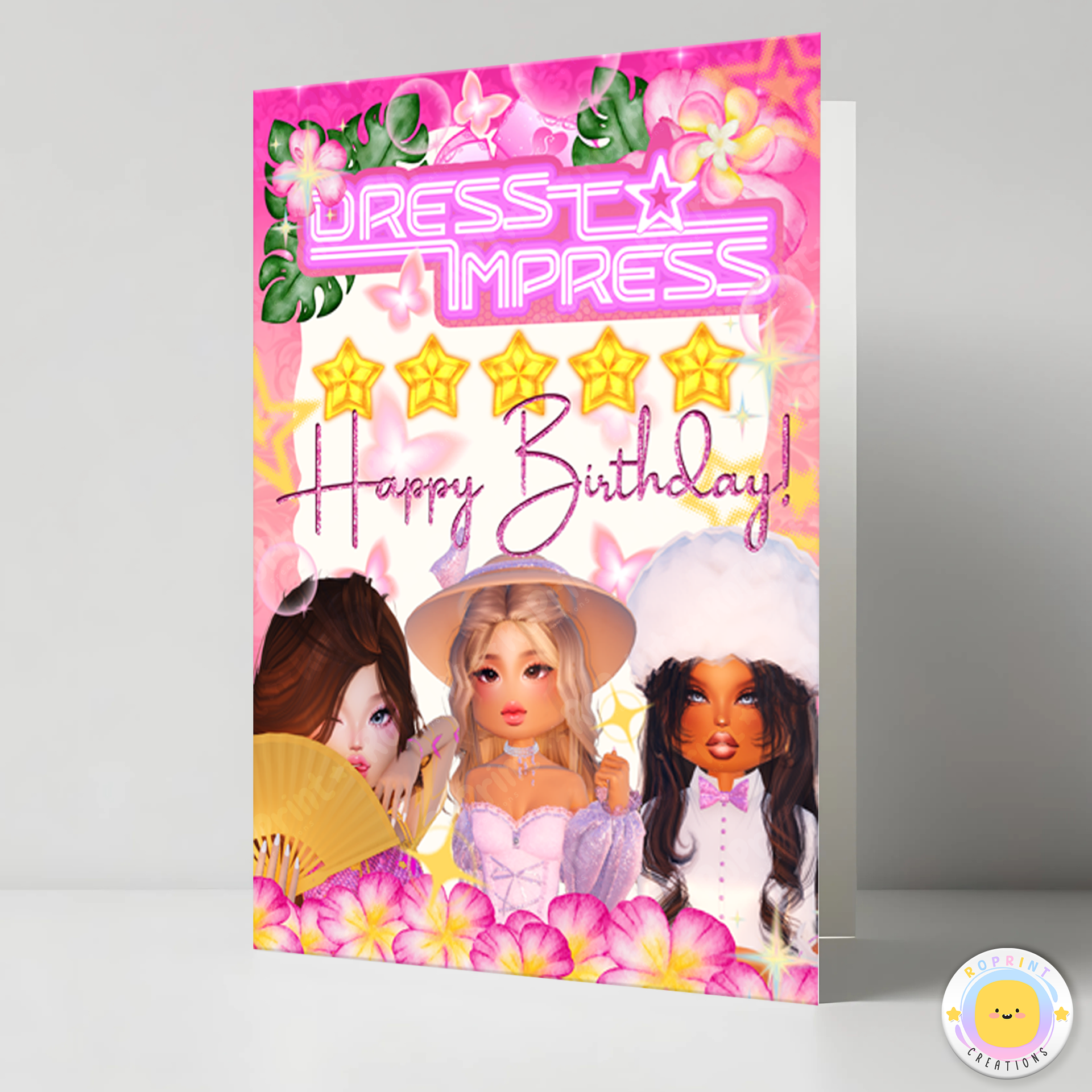 Dress to Impress Roblox Birthday Card - Roblox Dress To Impress Printable  Birthday Card