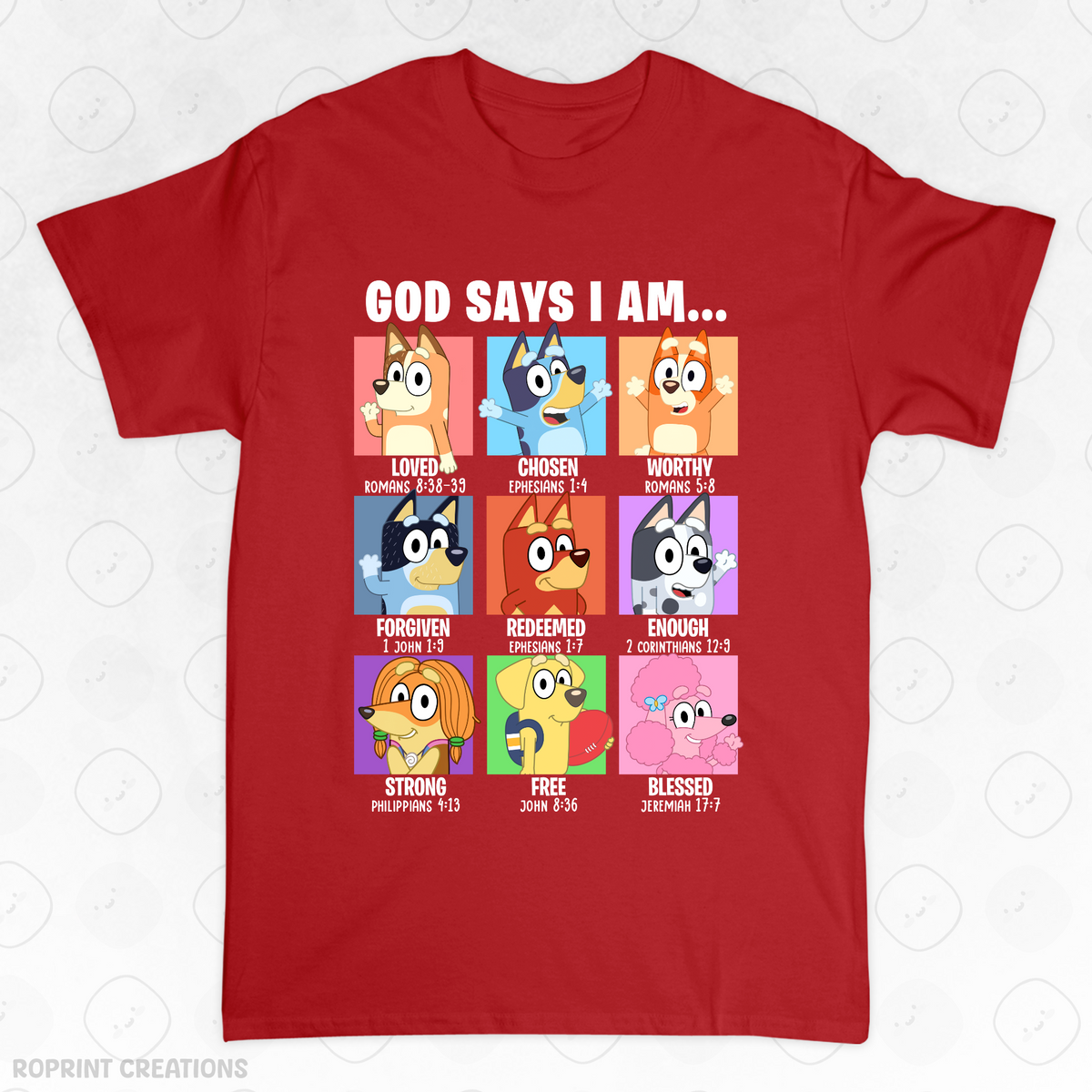 Show your love for Bluey with this fun God Says I Am Bluey Adult T-Shirt! Made from soft, comfortable fabric, it’s perfect for everyday wear and makes the best gift for Bluey fans.