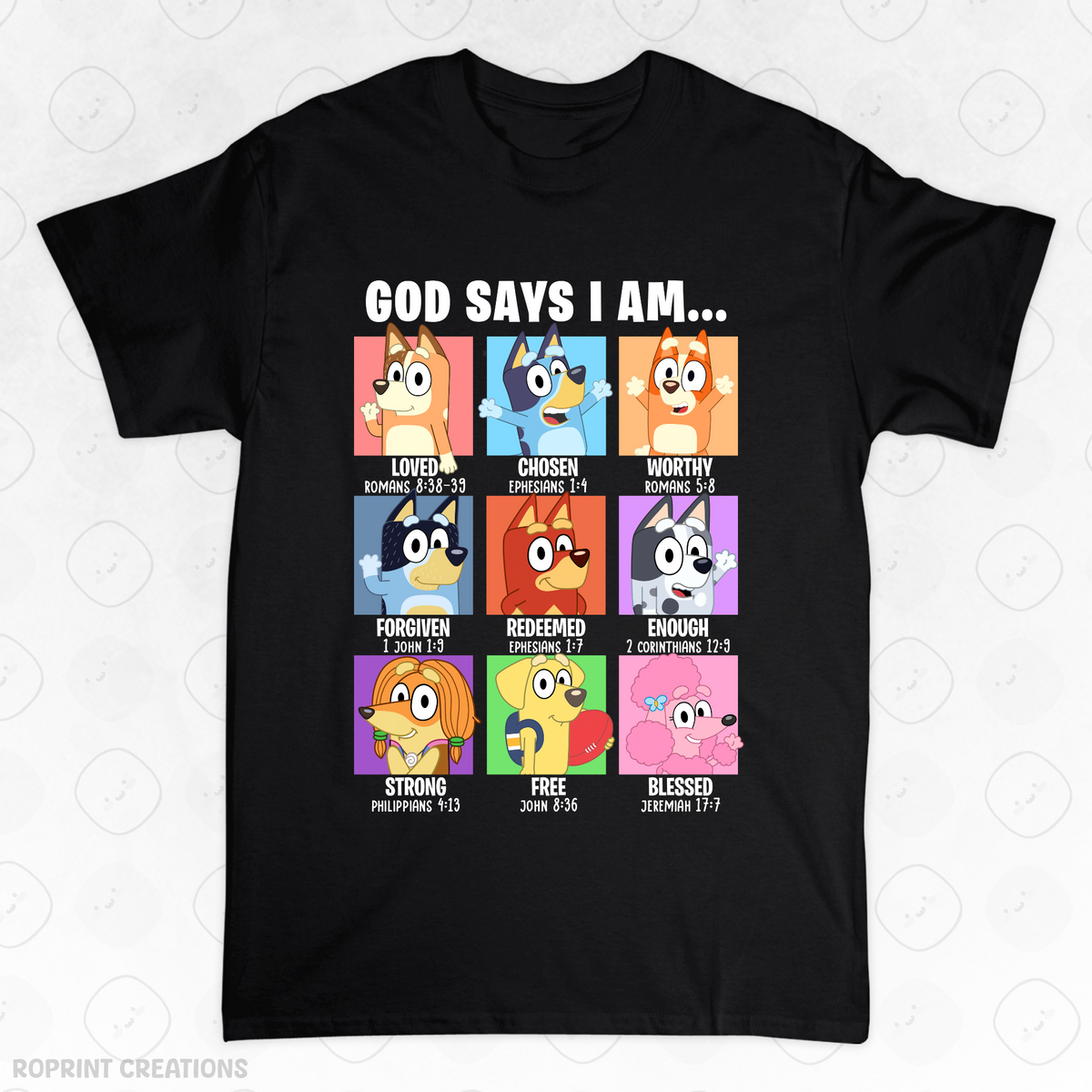 Show your love for Bluey with this fun God Says I Am Bluey Adult T-Shirt! Made from soft, comfortable fabric, it’s perfect for everyday wear and makes the best gift for Bluey fans.
