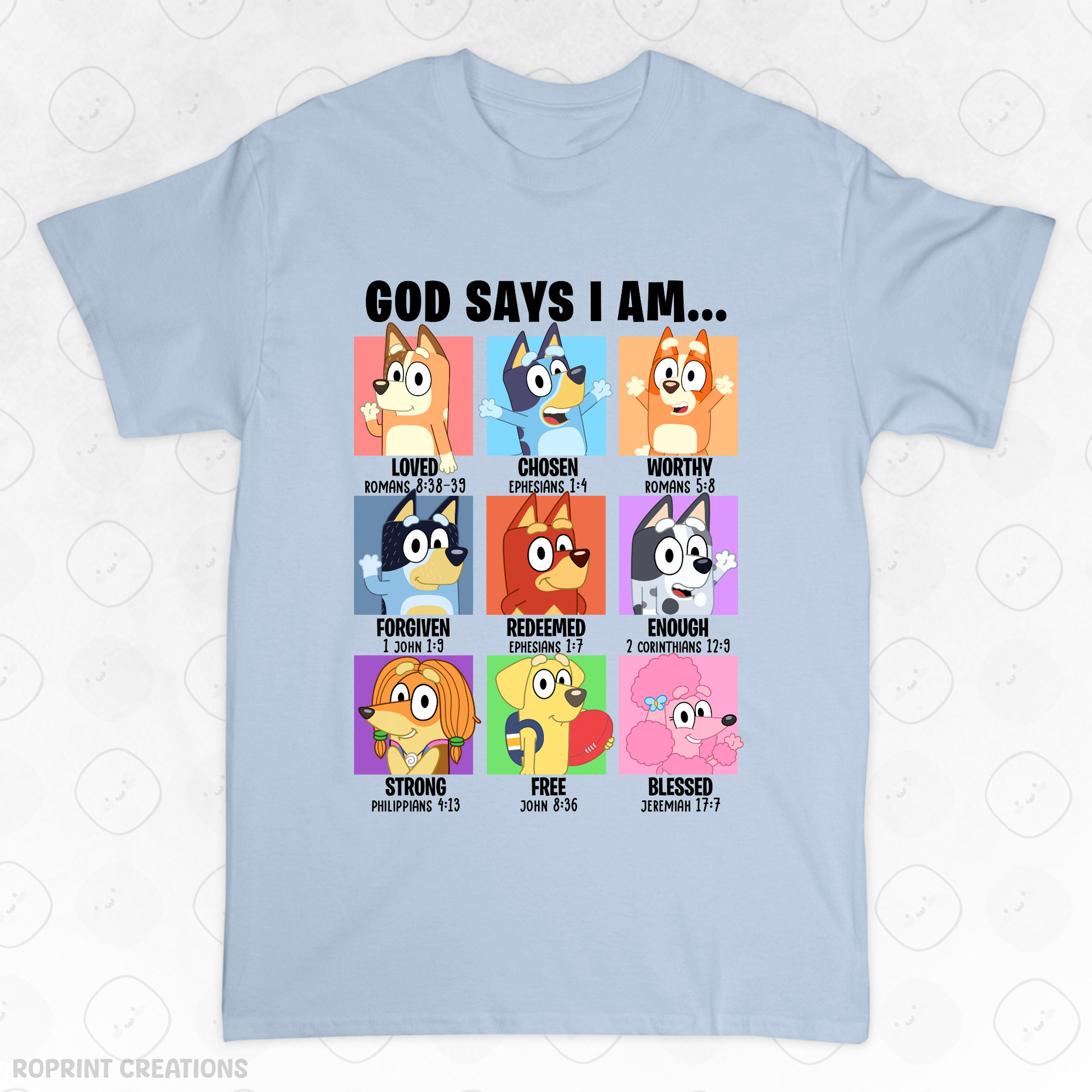 Show your love for Bluey with this fun God Says I Am Bluey Adult T-Shirt! Made from soft, comfortable fabric, it’s perfect for everyday wear and makes the best gift for Bluey fans.
