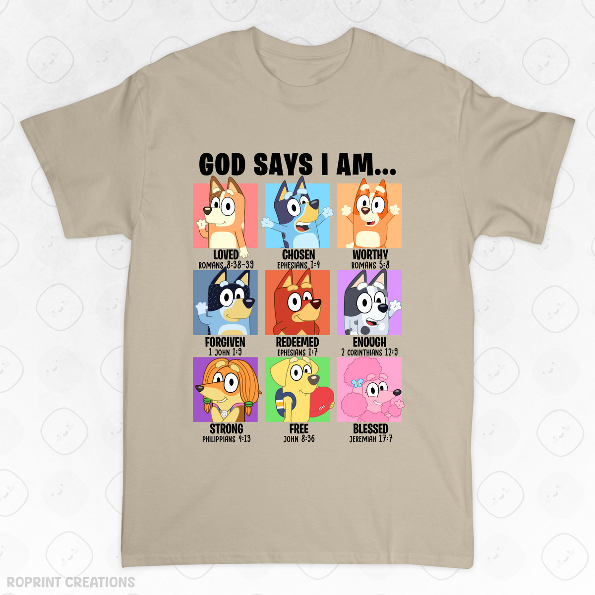 Show your love for Bluey with this fun God Says I Am Bluey Adult T-Shirt! Made from soft, comfortable fabric, it’s perfect for everyday wear and makes the best gift for Bluey fans.