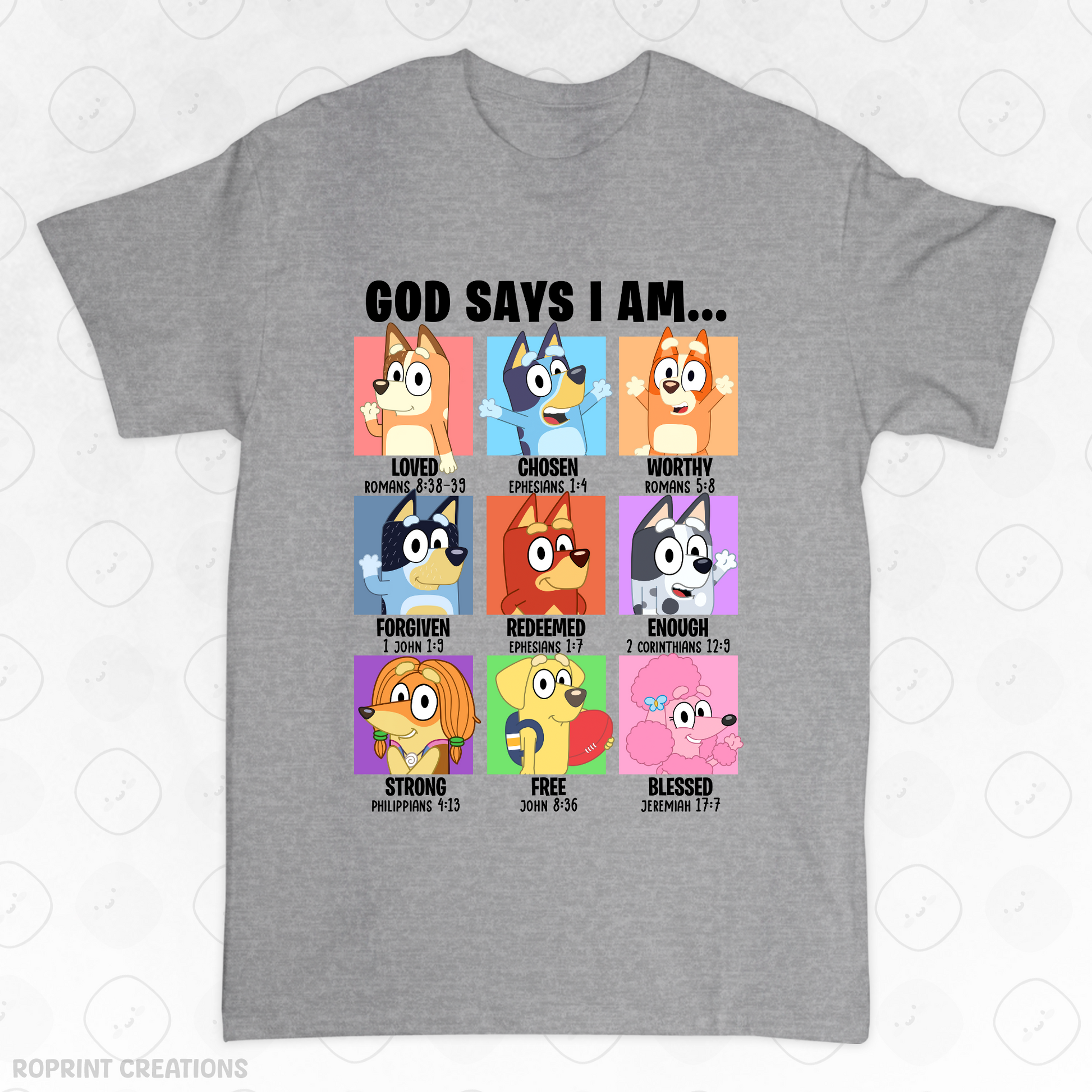 Show your love for Bluey with this fun God Says I Am Bluey Adult T-Shirt! Made from soft, comfortable fabric, it’s perfect for everyday wear and makes the best gift for Bluey fans.