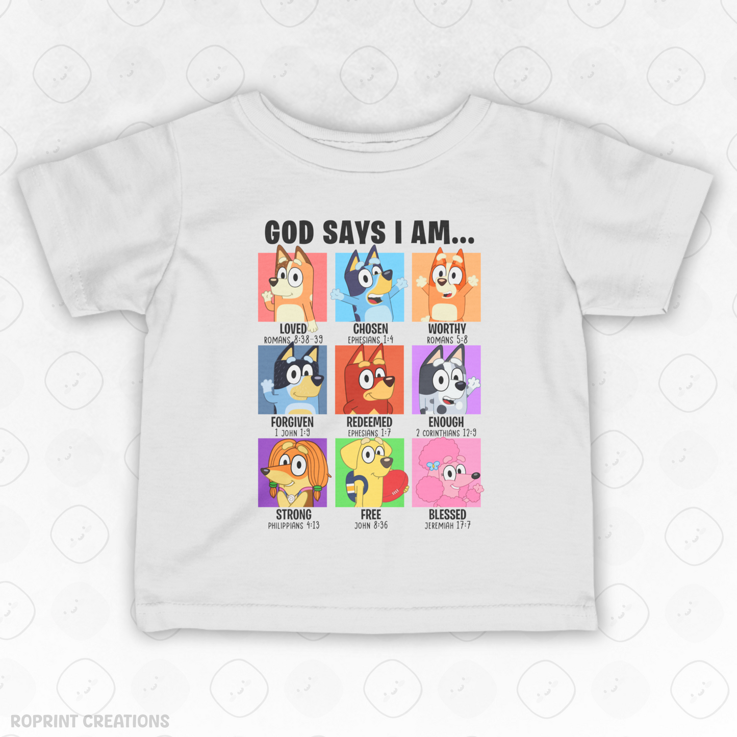 Dress your little one in cuteness with this God Says I Am Bluey Infant T-Shirt! Made with soft, gentle fabric for all-day comfort, it’s perfect for everyday wear and makes the best gift for Bluey fans.
