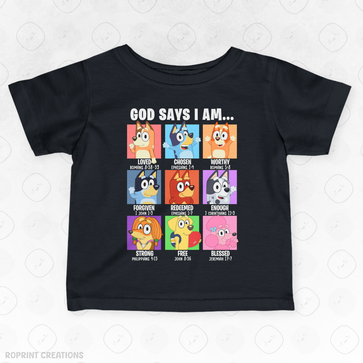 Dress your little one in cuteness with this God Says I Am Bluey Infant T-Shirt! Made with soft, gentle fabric for all-day comfort, it’s perfect for everyday wear and makes the best gift for Bluey fans.