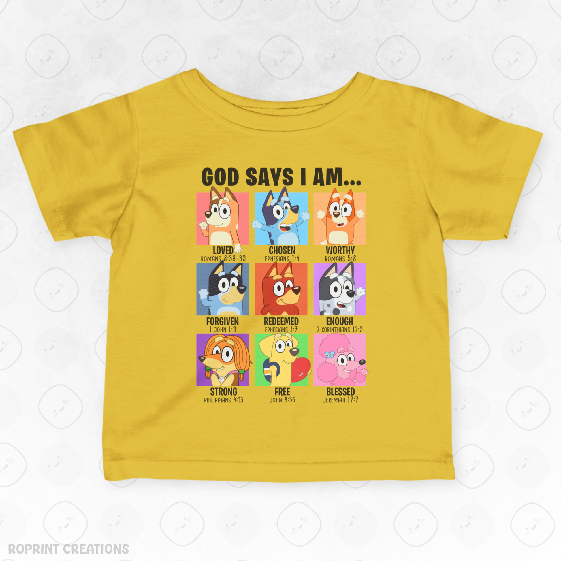 Dress your little one in cuteness with this God Says I Am Bluey Infant T-Shirt! Made with soft, gentle fabric for all-day comfort, it’s perfect for everyday wear and makes the best gift for Bluey fans.