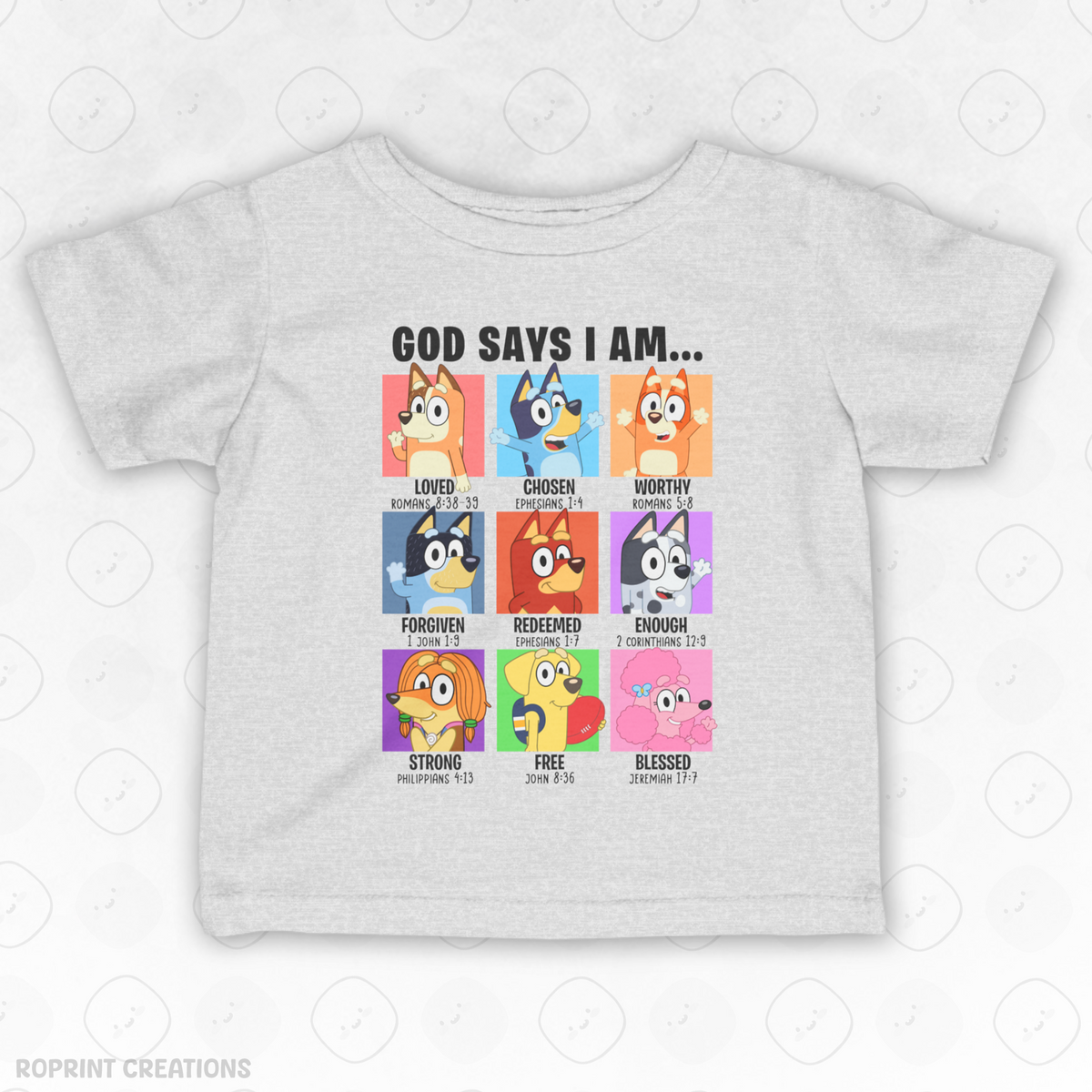 Dress your little one in cuteness with this God Says I Am Bluey Infant T-Shirt! Made with soft, gentle fabric for all-day comfort, it’s perfect for everyday wear and makes the best gift for Bluey fans.