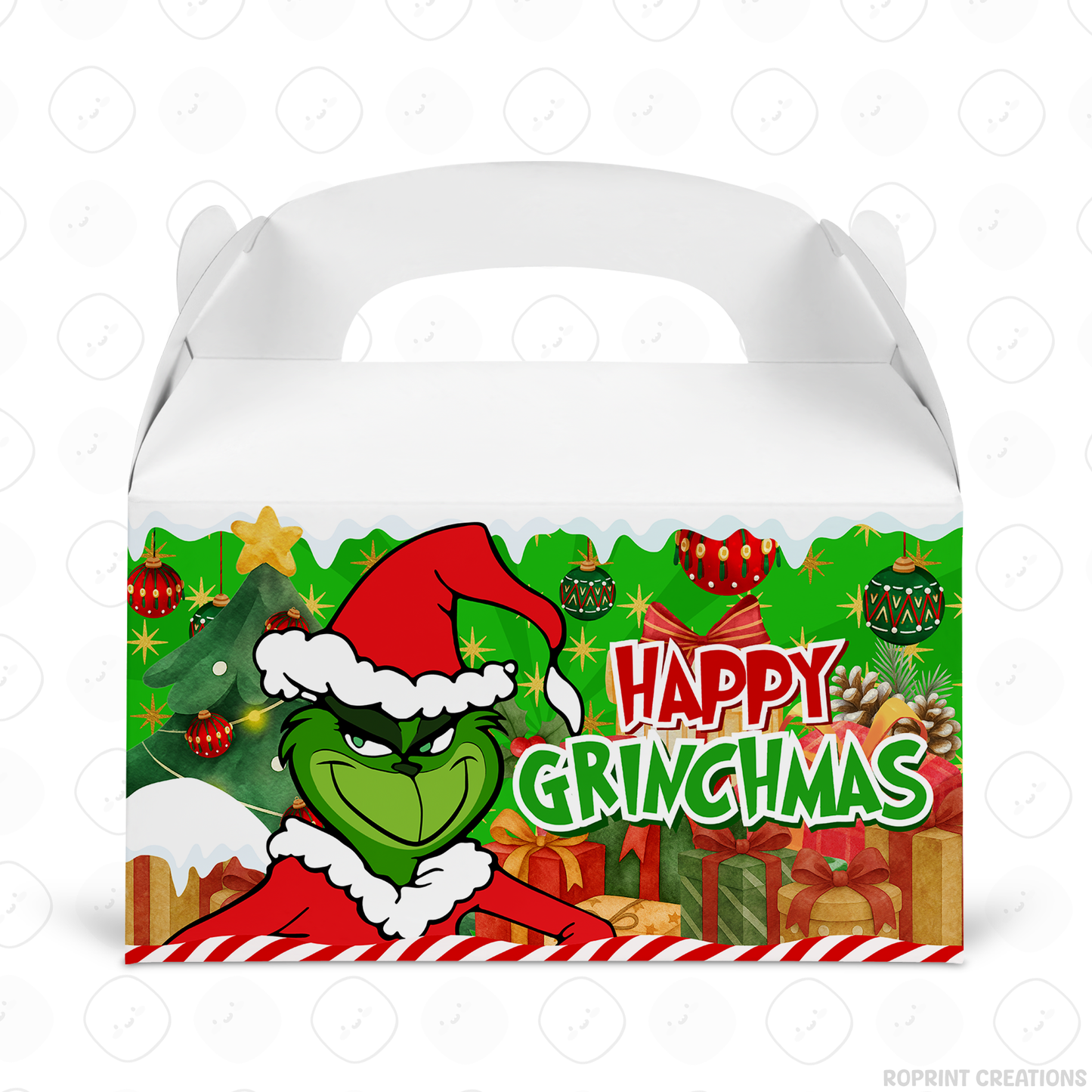 Add festive Grinchmas magic to your holiday celebration with this editable Christmas Party Favor Collection! Customize each design in Canva, then print at home or with a professional service for a fun and whimsical holiday party experience.