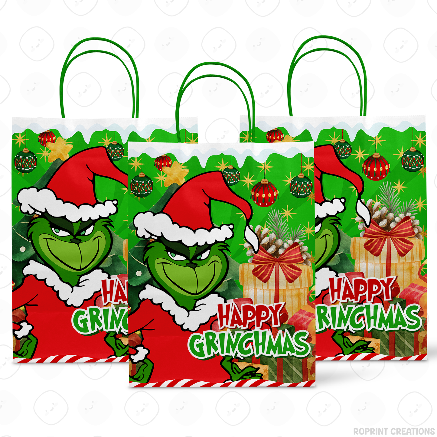Add festive Grinchmas magic to your holiday celebration with this editable Christmas Party Favor Collection! Customize each design in Canva, then print at home or with a professional service for a fun and whimsical holiday party experience.