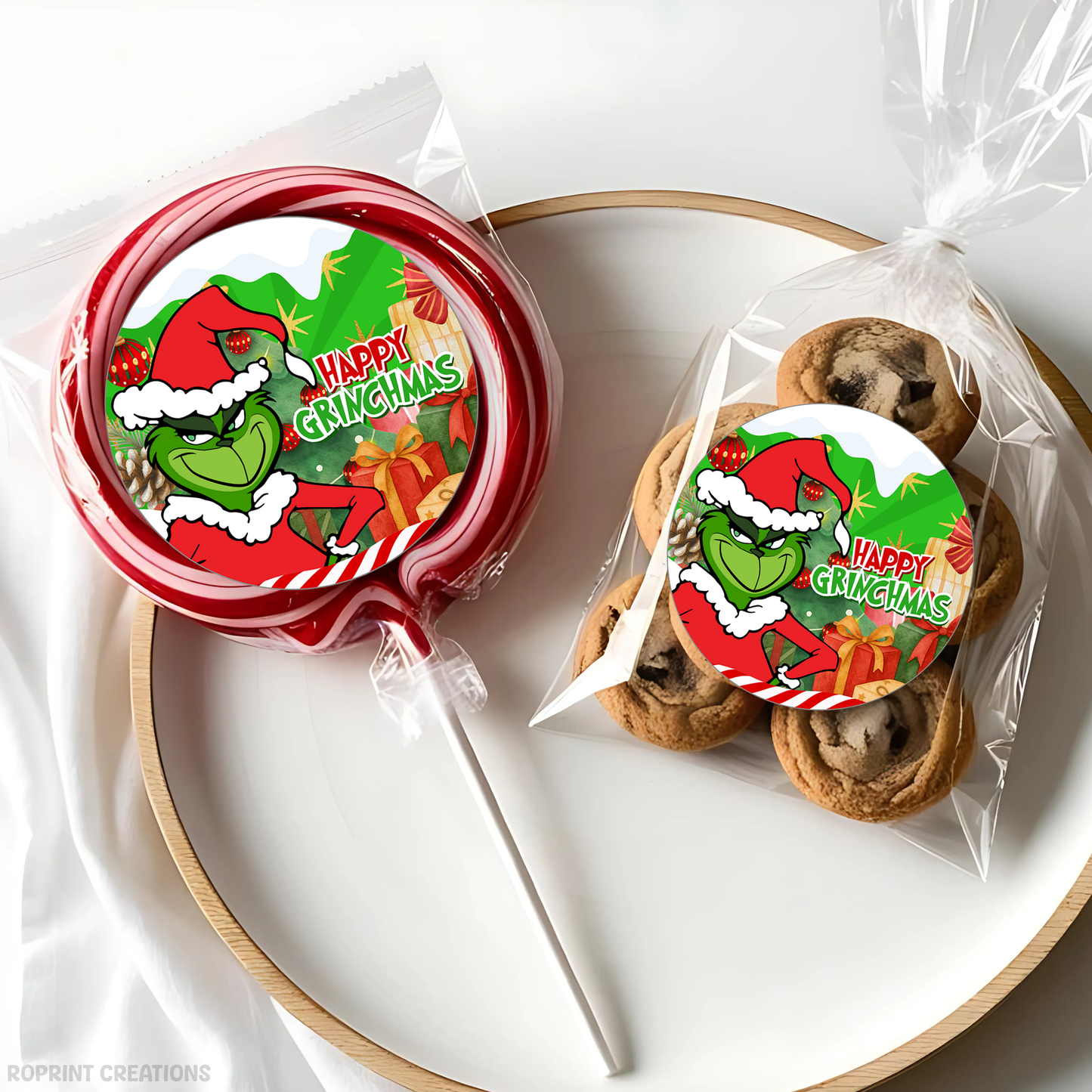 Add festive Grinchmas magic to your holiday celebration with this editable Christmas Party Favor Collection! Customize each design in Canva, then print at home or with a professional service for a fun and whimsical holiday party experience.