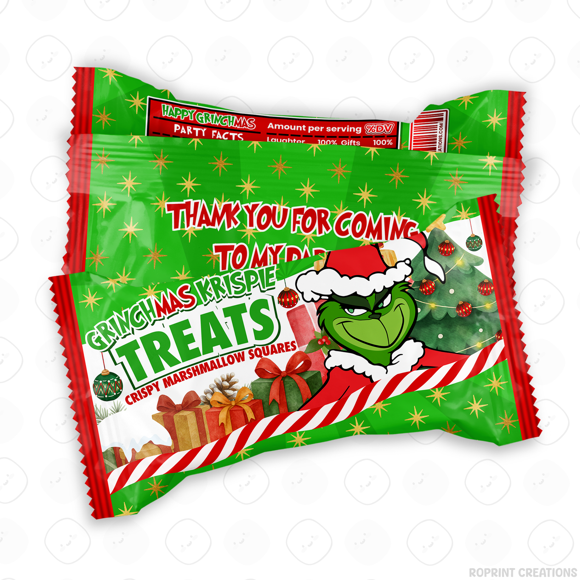 Add festive Grinchmas magic to your holiday celebration with this editable Christmas Party Favor Collection! Customize each design in Canva, then print at home or with a professional service for a fun and whimsical holiday party experience.