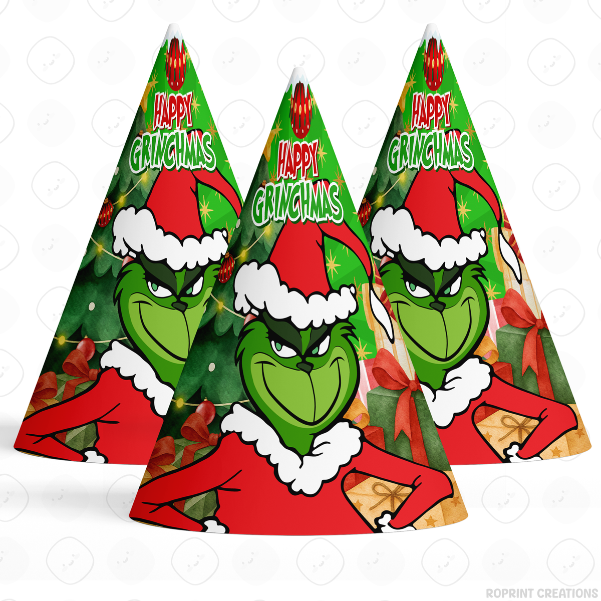 Add festive Grinchmas magic to your holiday celebration with this editable Christmas Party Favor Collection! Customize each design in Canva, then print at home or with a professional service for a fun and whimsical holiday party experience.