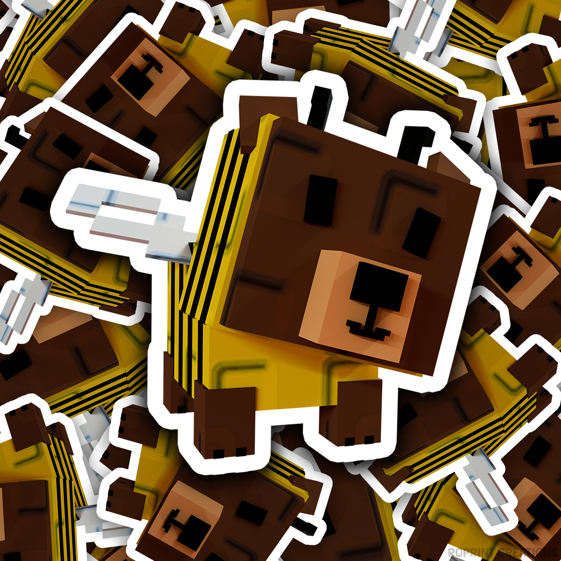 Brighten up your belongings with this adorable Grow A Garden Bear Bee sticker! Perfect for decorating notebooks, laptops, and party favors — the best gift for Roblox Grow A Garden fans.