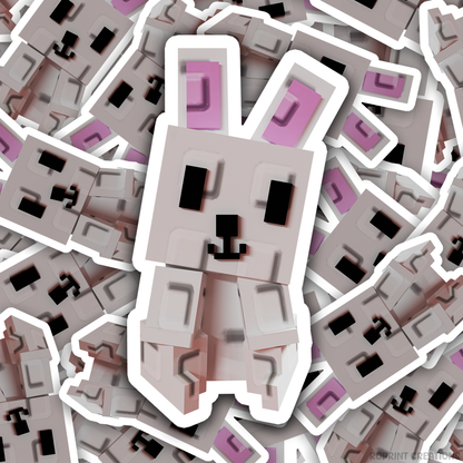 Brighten up your belongings with this adorable Grow A Garden Bunny sticker! Perfect for decorating notebooks, laptops, and party favors — the best gift for Roblox Grow A Garden fans.