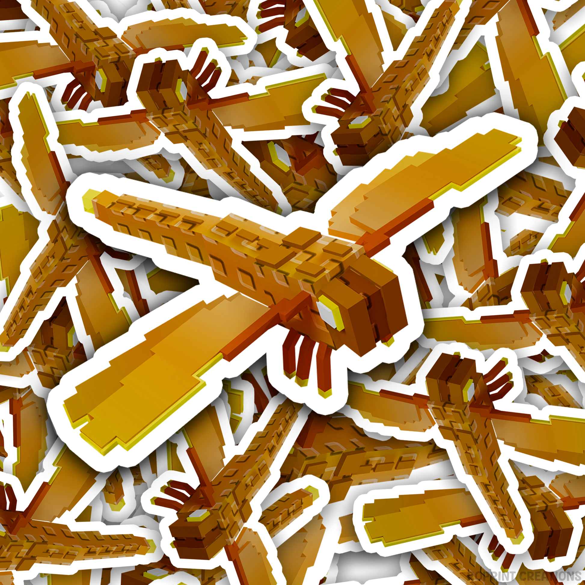 Brighten up your belongings with this adorable Grow A Garden Dragonfly sticker! Perfect for decorating notebooks, laptops, and party favors — the best gift for Roblox Grow A Garden fans.