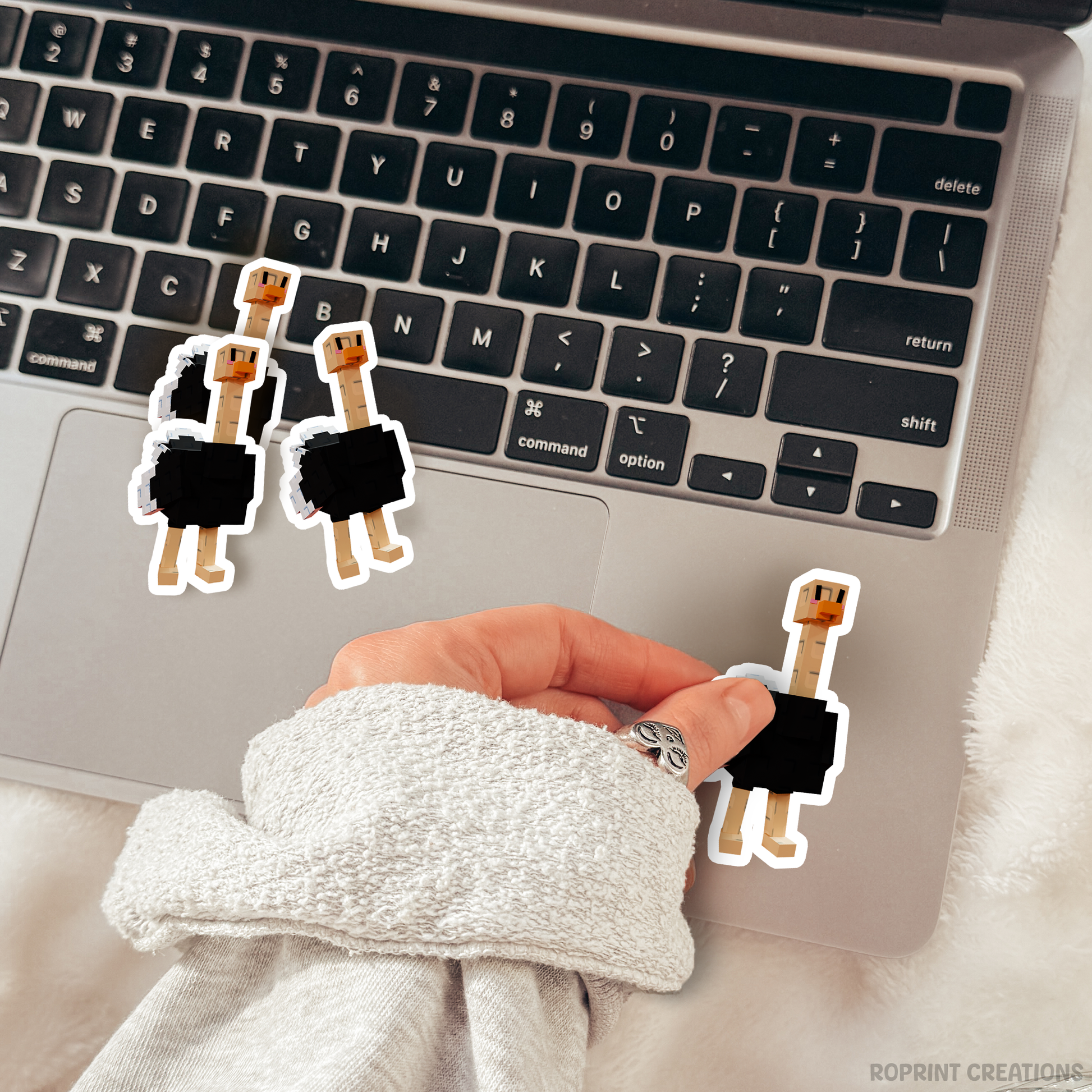 Brighten up your belongings with this adorable Grow A Garden Ostrich sticker! Perfect for decorating notebooks, laptops, and party favors — the best gift for Roblox Grow A Garden fans.
