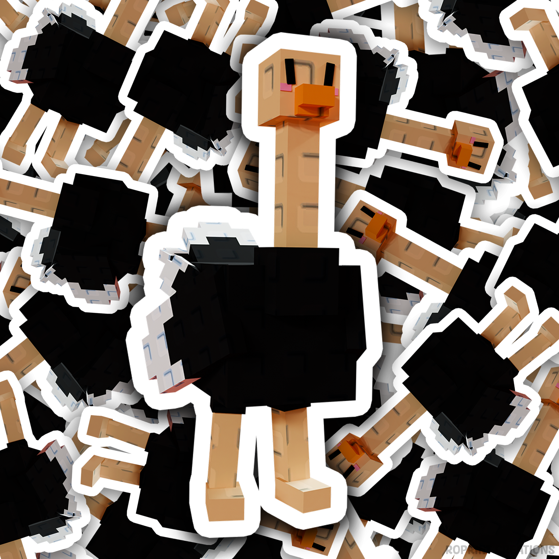 Brighten up your belongings with this adorable Grow A Garden Ostrich sticker! Perfect for decorating notebooks, laptops, and party favors — the best gift for Roblox Grow A Garden fans.
