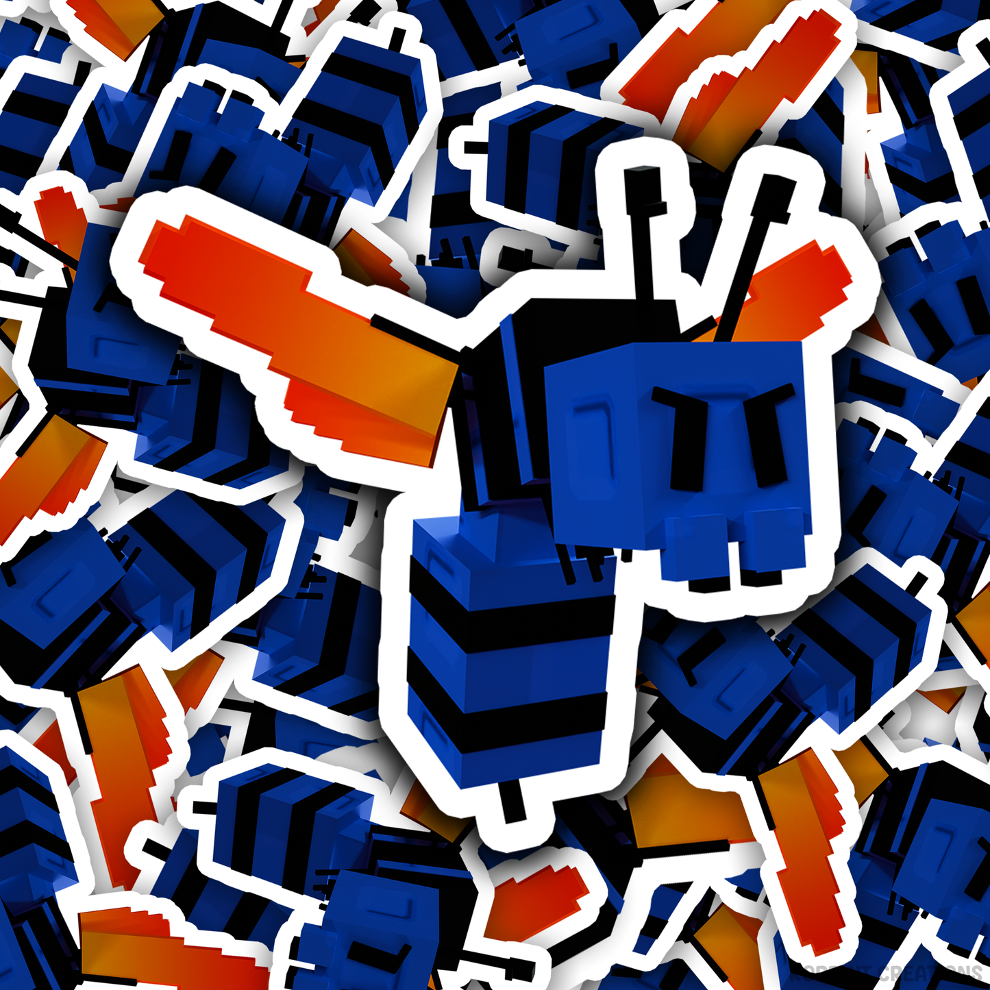 Brighten up your belongings with this adorable Grow A Garden Tarantula Hawk sticker! Perfect for decorating notebooks, laptops, and party favors — the best gift for Roblox Grow A Garden fans.
