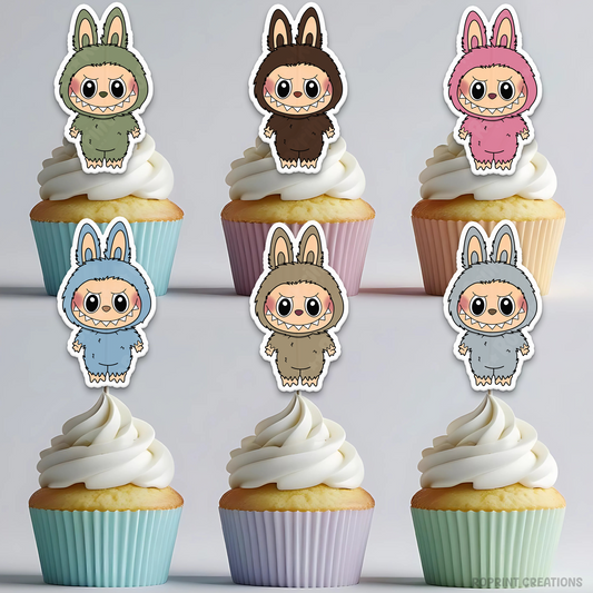 Add a playful touch to your party treats with these printable Labubu cupcake toppers! Perfect for cute monster-themed birthdays. Instant Download.