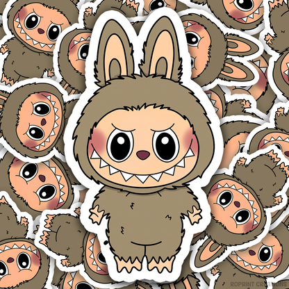 Add a fun touch to your items with this adorable Labubu Toffee Sticker! Perfect for decorating notebooks and laptops — the best gift for Labubu fans.