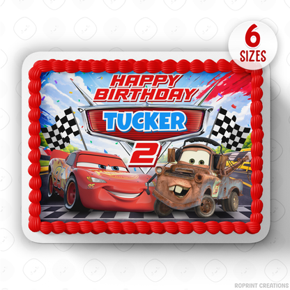 Make your little racer’s 2nd birthday extra special with this Lightning McQueen cake topper! Simply download, edit, and print for a fun Cars-themed cake decoration. 🏁🎂