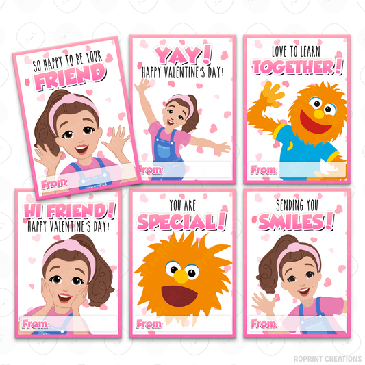 Perfect for little learners! These Ms. Rachel Valentine cards are preschool-friendly and great for classroom exchanges—just download, print, and share the love.
