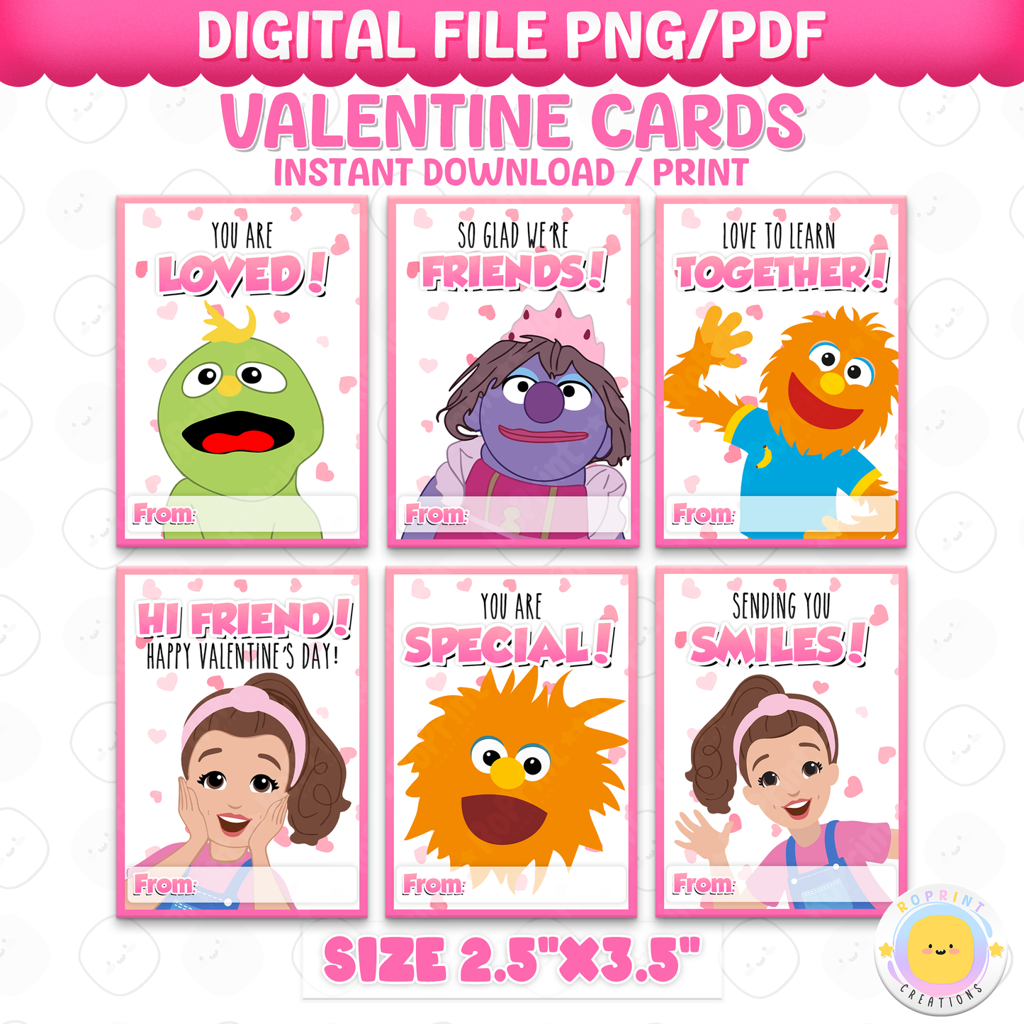 Perfect for little learners! These Ms. Rachel Valentine cards are preschool-friendly and great for classroom exchanges—just download, print, and share the love.
