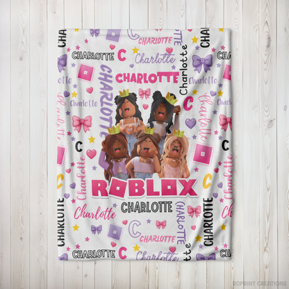 Keep your gamer cozy with a personalized Roblox blanket! Customize it with their name to create a soft, one-of-a-kind gift that's perfect for relaxing, bedtime, travel, or gaming sessions. A fun keepsake for birthdays, holidays, and everyday use.