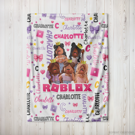 Keep your gamer cozy with a personalized Roblox blanket! Customize it with their name to create a soft, one-of-a-kind gift that's perfect for relaxing, bedtime, travel, or gaming sessions. A fun keepsake for birthdays, holidays, and everyday use.