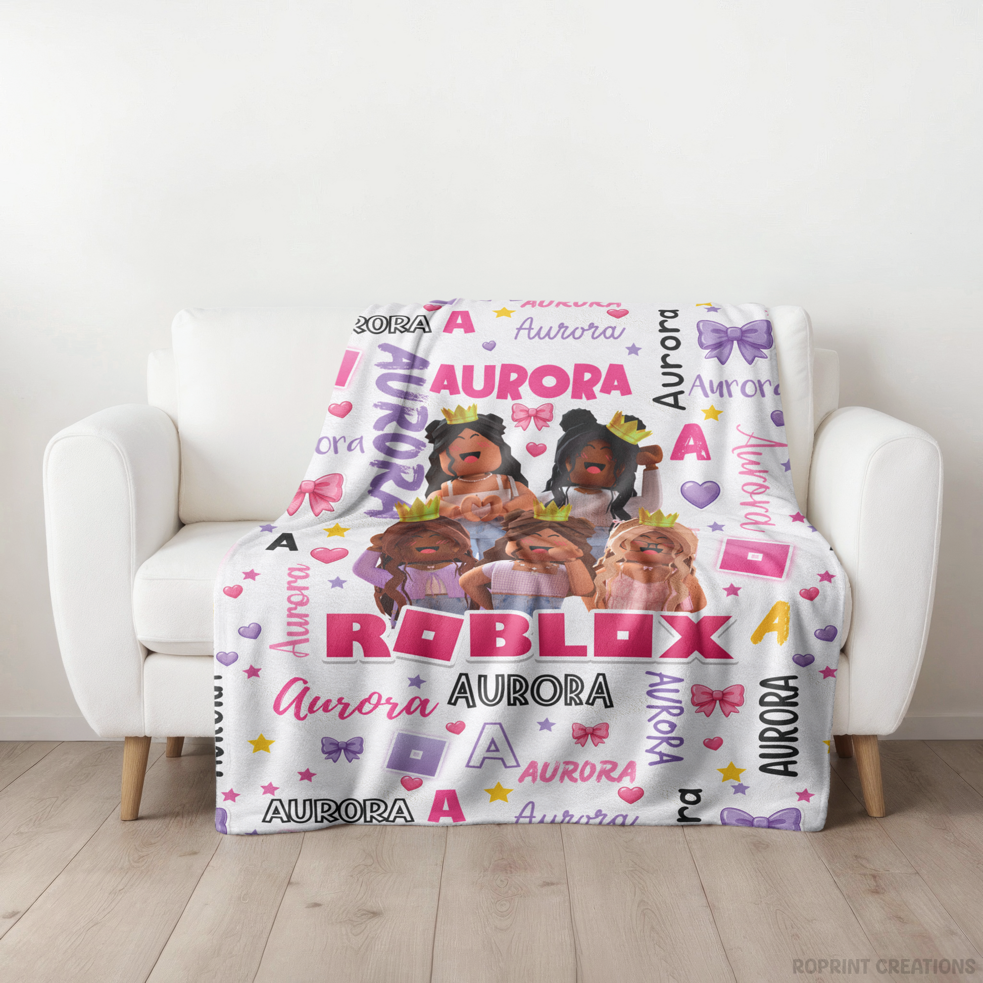 Keep your gamer cozy with a personalized Roblox blanket! Customize it with their name to create a soft, one-of-a-kind gift that's perfect for relaxing, bedtime, travel, or gaming sessions. A fun keepsake for birthdays, holidays, and everyday use.