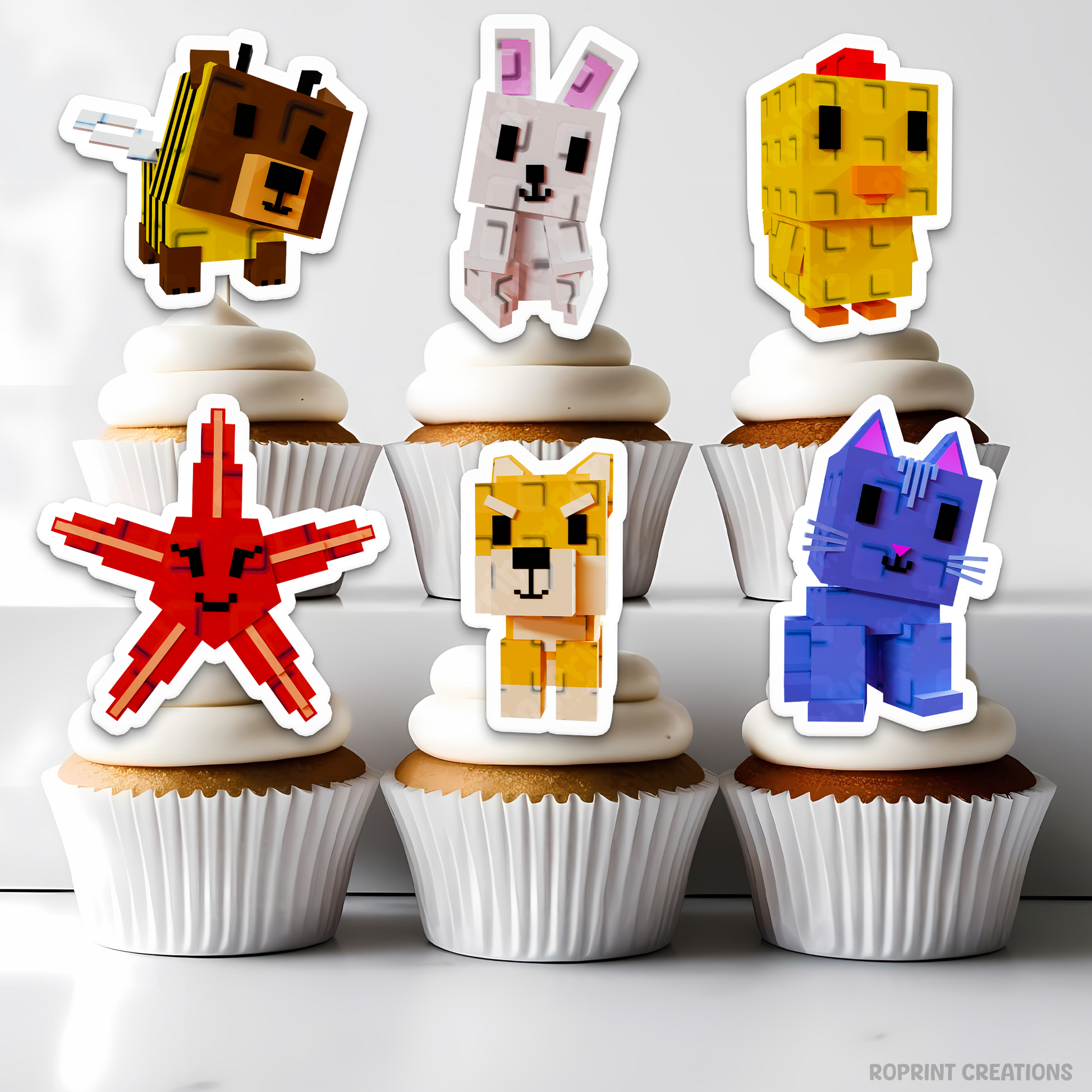 Bring the fun of Roblox Grow a Garden to your party treats! These printable cupcake toppers can be printed on cardstock, edible paper, or even made into stickers—just download, print, and decorate.