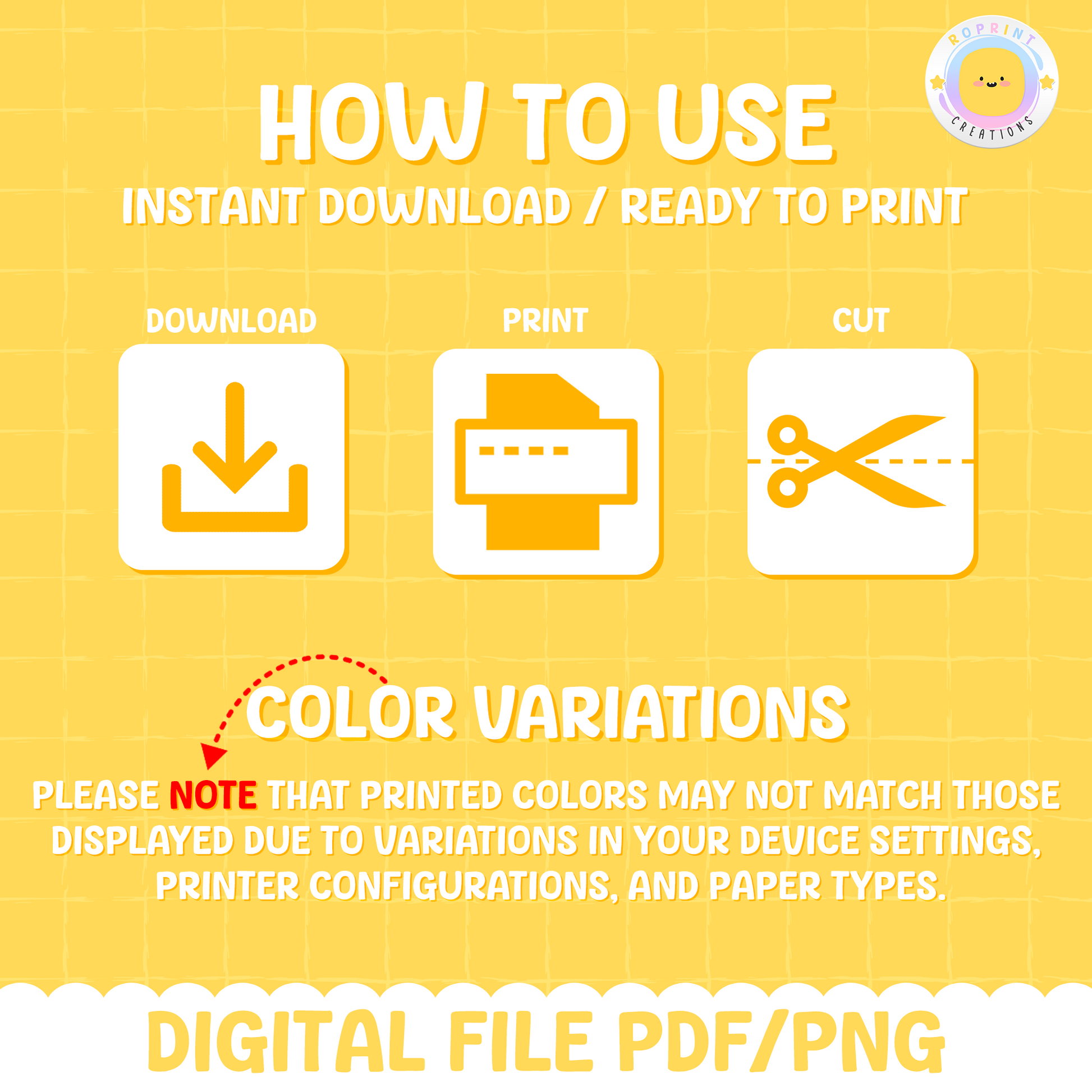 Step-by-step guide on how to use greeting cards from RoPrint Creations, including instructions for downloading, printing, trimming, and personalizing your cards for a special touch.