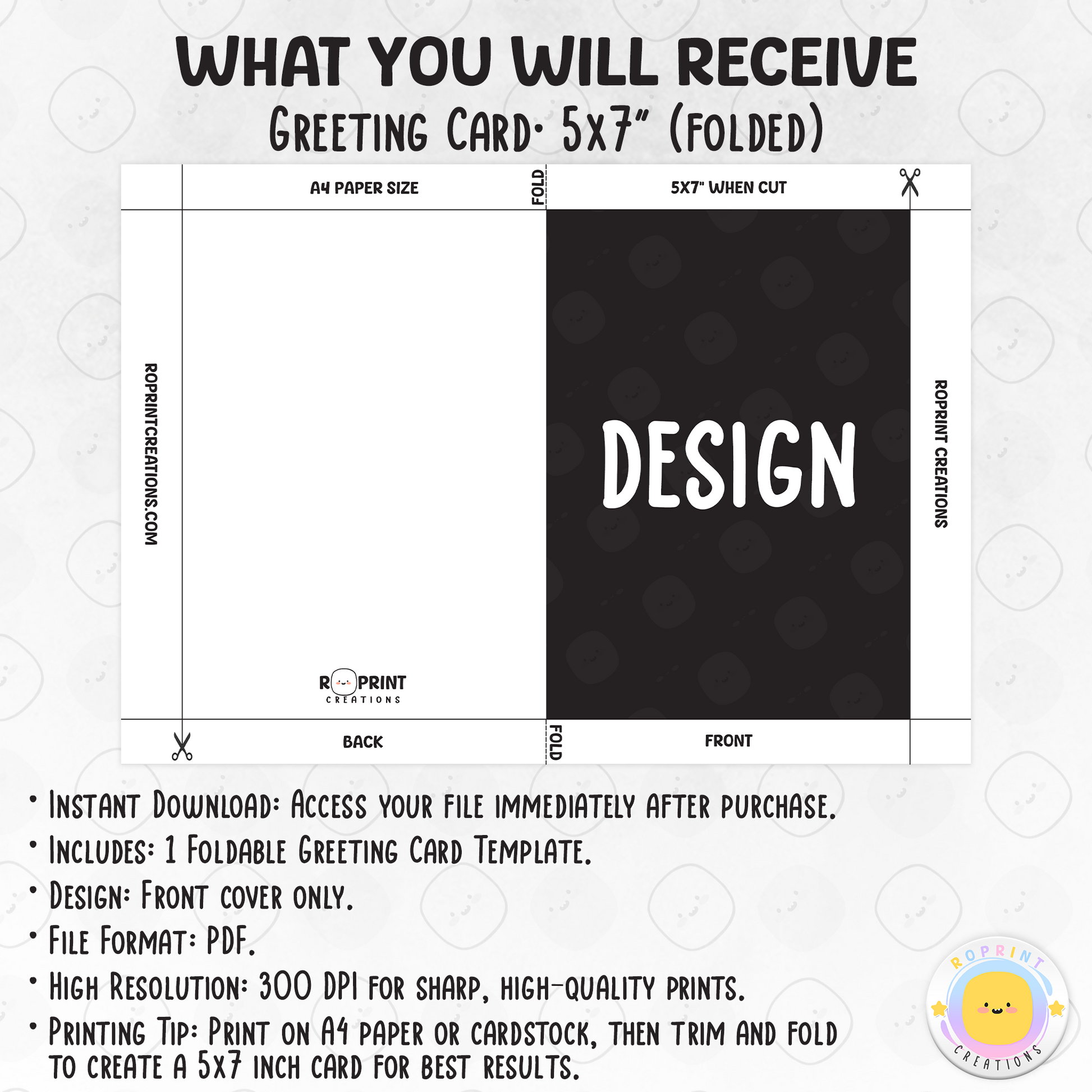 RoPrint Creations what you receive greeting card 5x7"