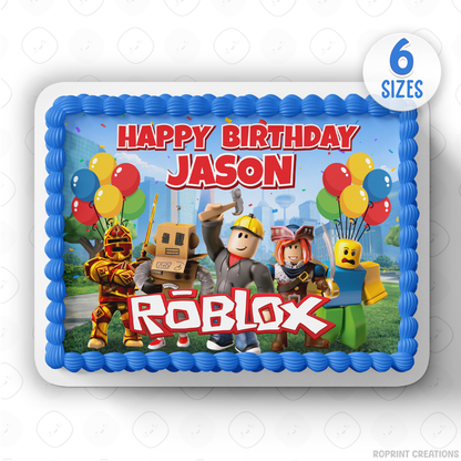 Add a fun Roblox touch to your celebration with this cake topper! Perfect for kids’ gamer-themed birthday parties—download, edit, print, and decorate your cake with ease. 🎮🎂