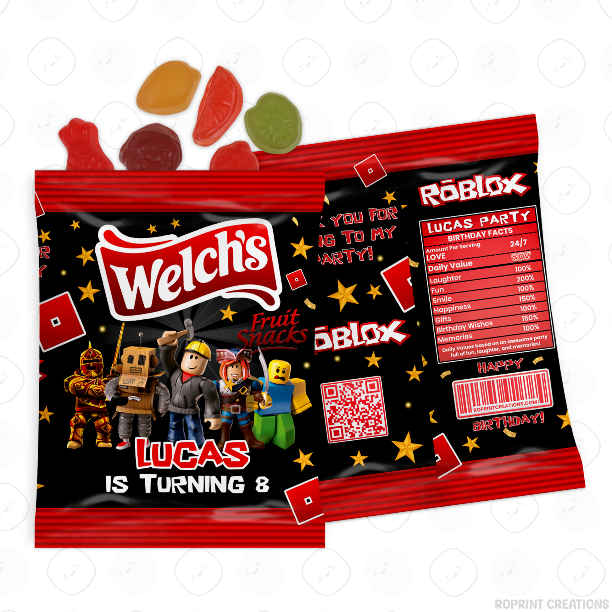 Level up your celebration with this Roblox Birthday Party Collection! Choose from editable party favors and decor, personalize in Canva, then print at home or use professionally for a gamer-themed birthday experience.