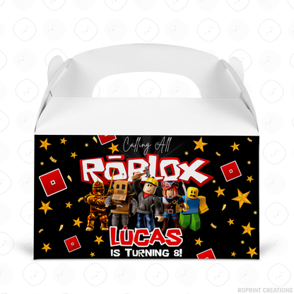 Level up your celebration with this Roblox Birthday Party Collection! Choose from editable party favors and decor, personalize in Canva, then print at home or use professionally for a gamer-themed birthday experience.