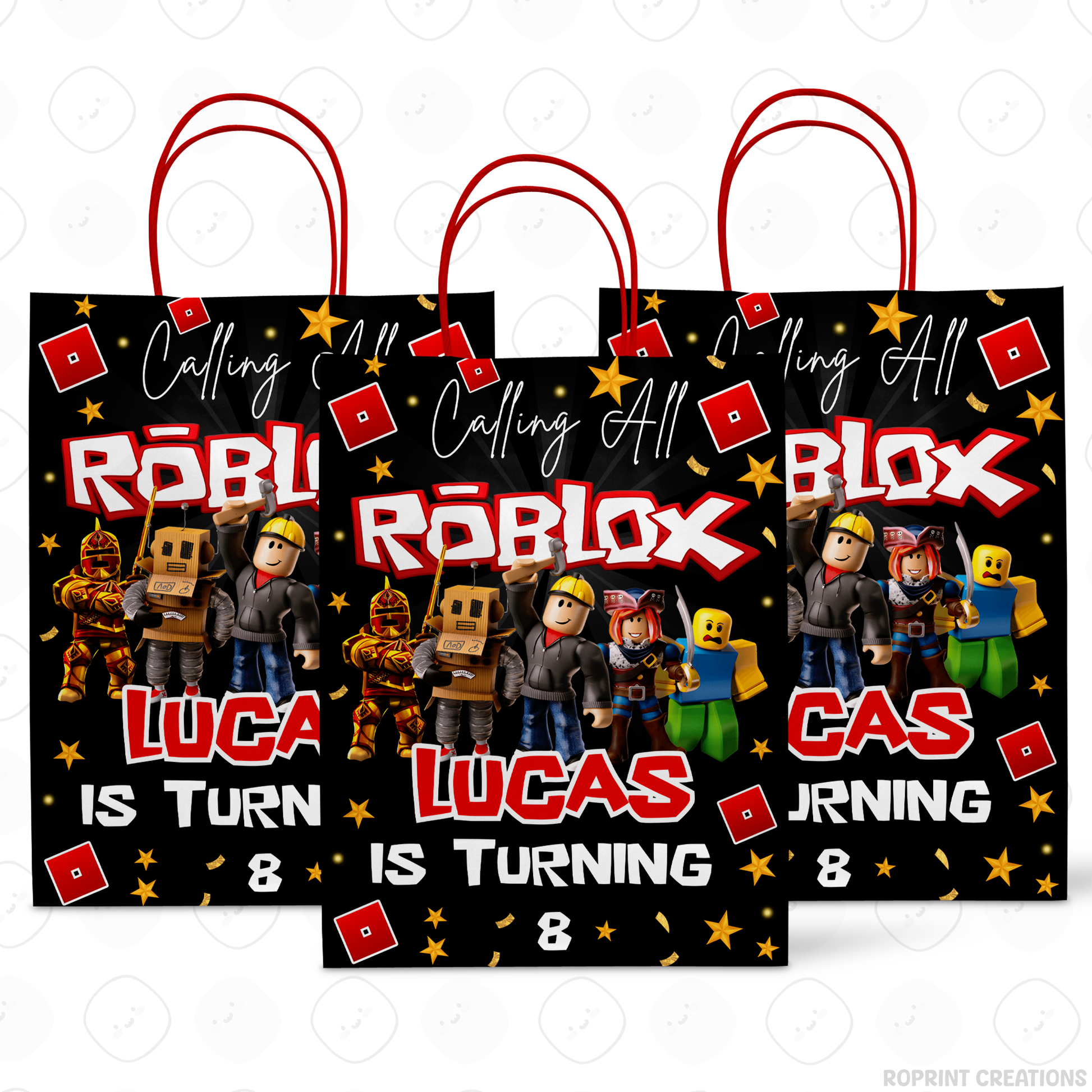 Level up your celebration with this Roblox Birthday Party Collection! Choose from editable party favors and decor, personalize in Canva, then print at home or use professionally for a gamer-themed birthday experience.