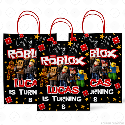 Level up your celebration with this Roblox Birthday Party Collection! Choose from editable party favors and decor, personalize in Canva, then print at home or use professionally for a gamer-themed birthday experience.