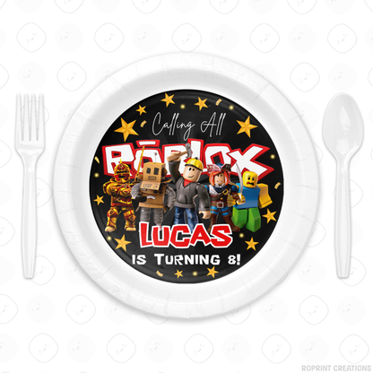 Level up your celebration with this Roblox Birthday Party Collection! Choose from editable party favors and decor, personalize in Canva, then print at home or use professionally for a gamer-themed birthday experience.