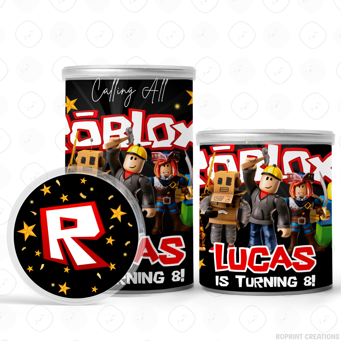 Level up your celebration with this Roblox Birthday Party Collection! Choose from editable party favors and decor, personalize in Canva, then print at home or use professionally for a gamer-themed birthday experience.