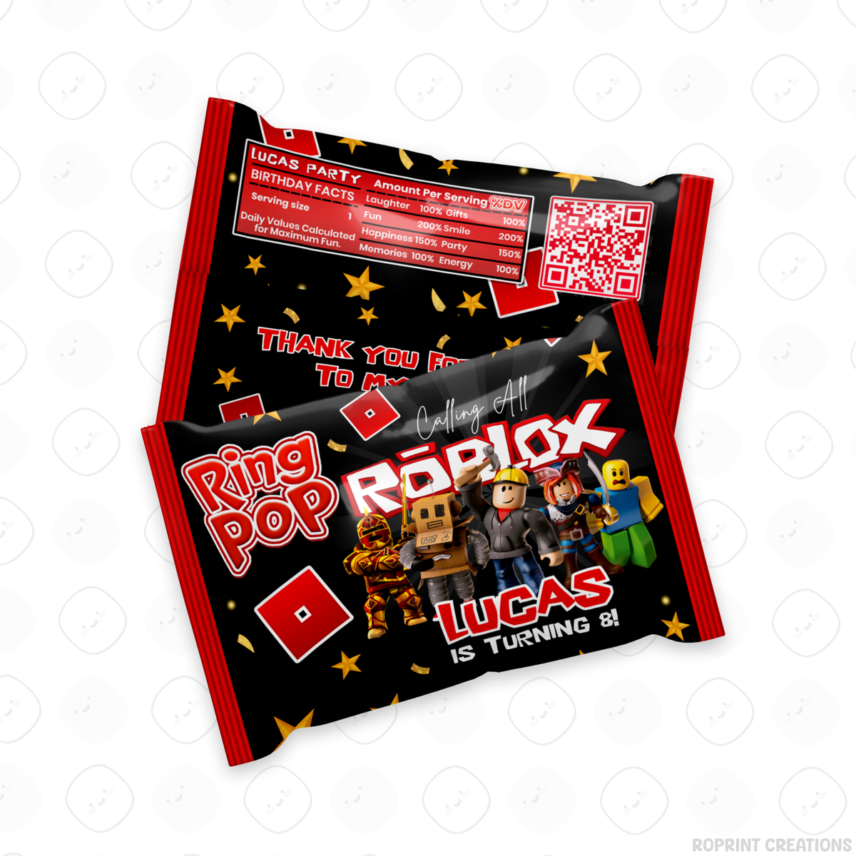 Level up your celebration with this Roblox Birthday Party Collection! Choose from editable party favors and decor, personalize in Canva, then print at home or use professionally for a gamer-themed birthday experience.
